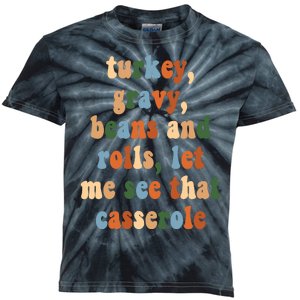 Turkey Gravy Beans And Rolls Funny Thanksgiving Kids Tie-Dye T-Shirt