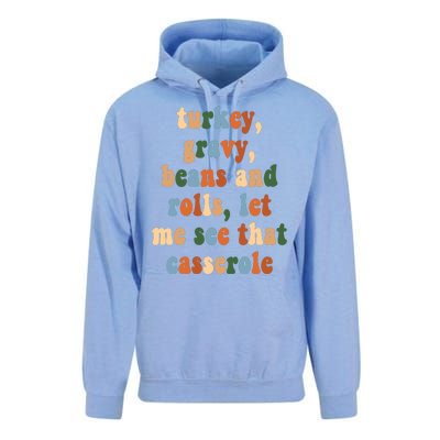 Turkey Gravy Beans And Rolls Funny Thanksgiving Unisex Surf Hoodie