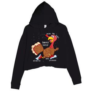 Turkey Gravy Beans And Rolls Casserole Funny Thanksgiving Crop Fleece Hoodie