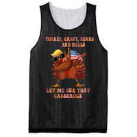 Turkey Gravy Beans And Rolls Casserole Funny Thanksgiving Mesh Reversible Basketball Jersey Tank