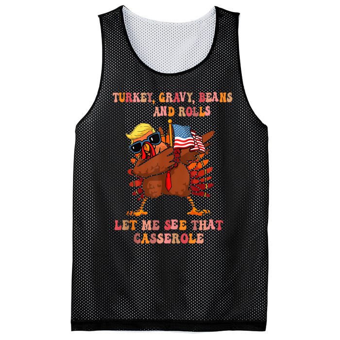 Turkey Gravy Beans And Rolls Casserole Funny Thanksgiving Mesh Reversible Basketball Jersey Tank