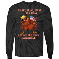 Turkey Gravy Beans And Rolls Casserole Funny Thanksgiving Tie-Dye Long Sleeve Shirt