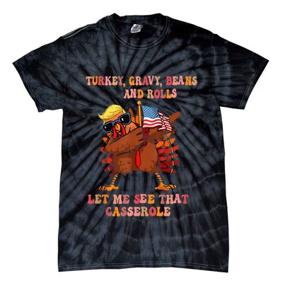 Turkey Gravy Beans And Rolls Casserole Funny Thanksgiving Tie-Dye T-Shirt