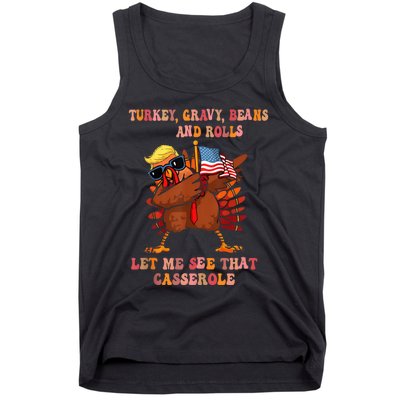 Turkey Gravy Beans And Rolls Casserole Funny Thanksgiving Tank Top