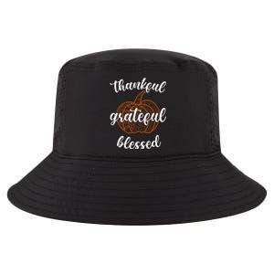 Thankful Grateful Blessed Pumpkin Fall Cool Comfort Performance Bucket Hat