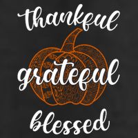 Thankful Grateful Blessed Pumpkin Fall 7 Panel Mesh Trucker Snapback Hat