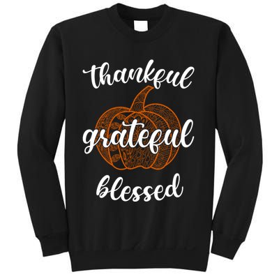 Thankful Grateful Blessed Pumpkin Fall Sweatshirt