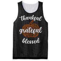 Thankful Grateful Blessed Pumpkin Fall Mesh Reversible Basketball Jersey Tank