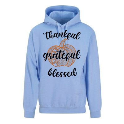 Thankful Grateful Blessed Pumpkin Fall Unisex Surf Hoodie