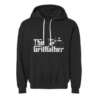 The Grillfather Bbq & Grilling Vintage Chef Garment-Dyed Fleece Hoodie