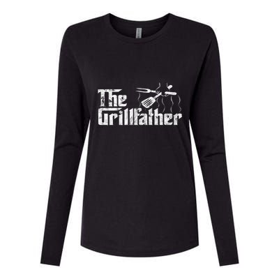 The Grillfather Bbq & Grilling Vintage Chef Womens Cotton Relaxed Long Sleeve T-Shirt