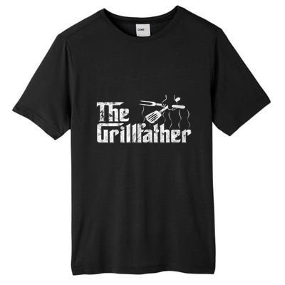 The Grillfather Bbq & Grilling Vintage Chef Tall Fusion ChromaSoft Performance T-Shirt