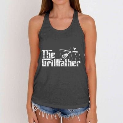 The Grillfather Bbq & Grilling Vintage Chef Women's Knotted Racerback Tank