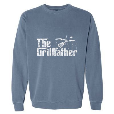 The Grillfather Bbq & Grilling Vintage Chef Garment-Dyed Sweatshirt