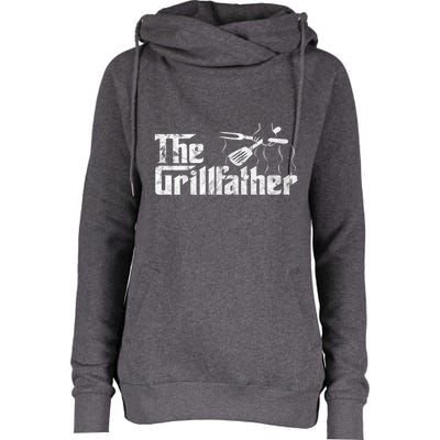 The Grillfather Bbq & Grilling Vintage Chef Womens Funnel Neck Pullover Hood