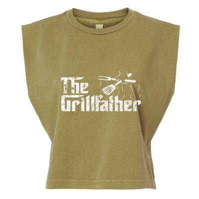 The Grillfather Bbq & Grilling Vintage Chef Garment-Dyed Women's Muscle Tee