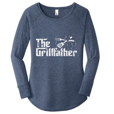 The Grillfather Bbq & Grilling Vintage Chef Women's Perfect Tri Tunic Long Sleeve Shirt