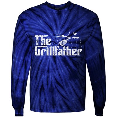 The Grillfather Bbq & Grilling Vintage Chef Tie-Dye Long Sleeve Shirt