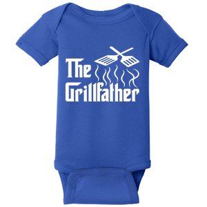 The Grillfather Bbq Grill And Smoker Barbecue Chef Gift Baby Bodysuit