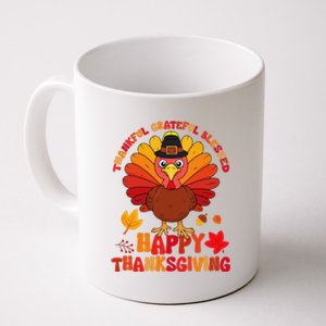 Thankful Grateful Blessed Turkey Women Happy Thanksgiving Coffee Mug