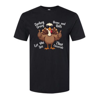 Turkey Gravy Beans And Rolls Casserole Funny Thanksgiving Softstyle CVC T-Shirt