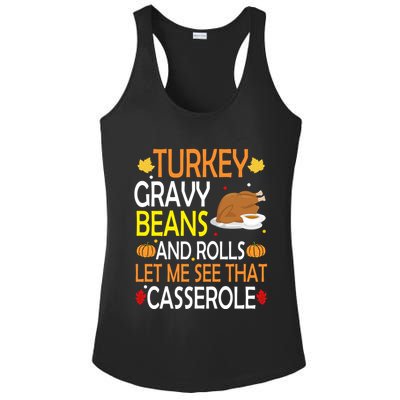 Turkey Gravy Beans And Rolls Let Me See That Casserole Ladies PosiCharge Competitor Racerback Tank