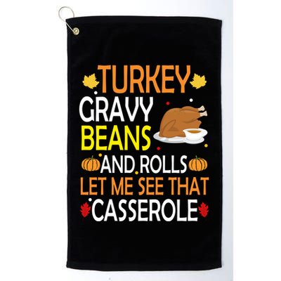 Turkey Gravy Beans And Rolls Let Me See That Casserole Golf Towel