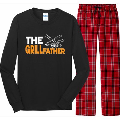 The Grillfather Bbq Griller Smoker Funny Barbecue Chef Dad Funny Gift Long Sleeve Pajama Set