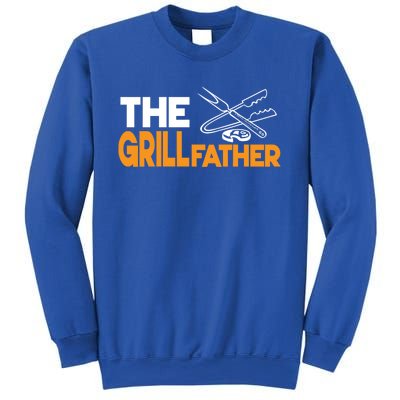 The Grillfather Bbq Griller Smoker Funny Barbecue Chef Dad Funny Gift Sweatshirt