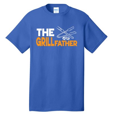 The Grillfather Bbq Griller Smoker Funny Barbecue Chef Dad Funny Gift Tall T-Shirt