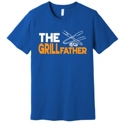 The Grillfather Bbq Griller Smoker Funny Barbecue Chef Dad Funny Gift Premium T-Shirt