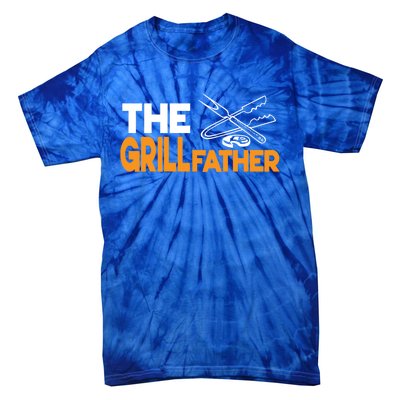 The Grillfather Bbq Griller Smoker Funny Barbecue Chef Dad Funny Gift Tie-Dye T-Shirt