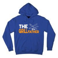 The Grillfather Bbq Griller Smoker Funny Barbecue Chef Dad Funny Gift Tall Hoodie