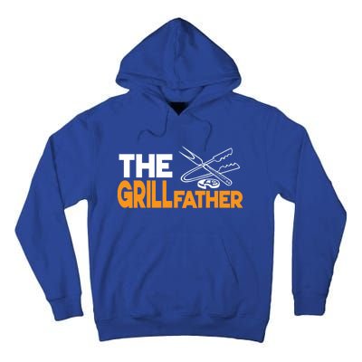 The Grillfather Bbq Griller Smoker Funny Barbecue Chef Dad Funny Gift Tall Hoodie