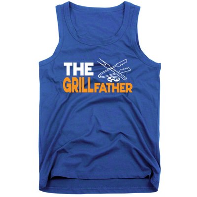 The Grillfather Bbq Griller Smoker Funny Barbecue Chef Dad Funny Gift Tank Top