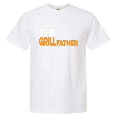 The Grillfather Bbq Griller Smoker Funny Barbecue Chef Dad Funny Gift Garment-Dyed Heavyweight T-Shirt