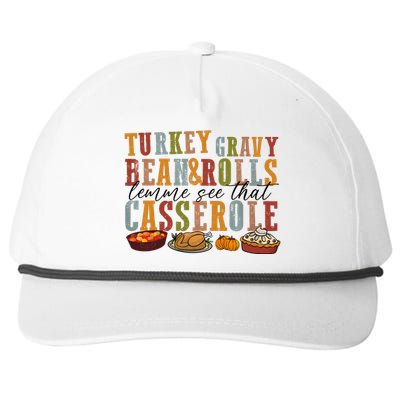 Turkey Gravy Beans Funny Thanksgiving Snapback Five-Panel Rope Hat