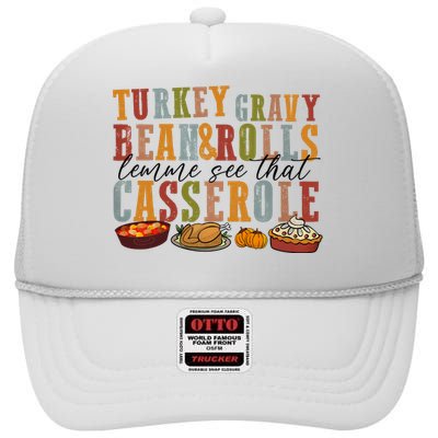 Turkey Gravy Beans Funny Thanksgiving High Crown Mesh Back Trucker Hat