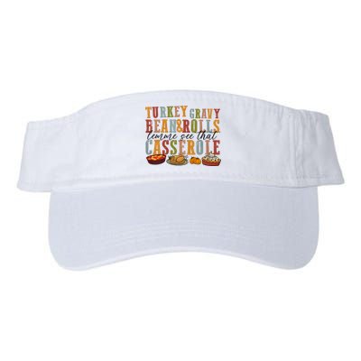 Turkey Gravy Beans Funny Thanksgiving Valucap Bio-Washed Visor