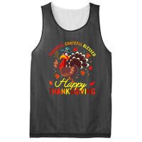 Thankful Grateful Blessed Thanksgiving Turkey Mesh Reversible Basketball Jersey Tank