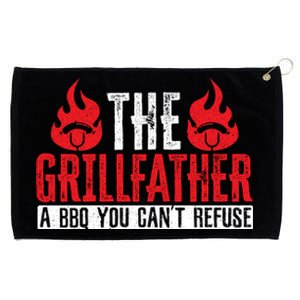 The Grillfather Bbq Grilling Grillmaster Barbecue Gift Grommeted Golf Towel