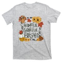 Thankful Grateful Blessed Turkey Thanksgiving Family T-Shirt