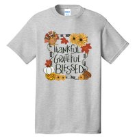 Thankful Grateful Blessed Turkey Thanksgiving Family Tall T-Shirt