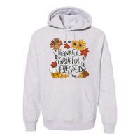 Thankful Grateful Blessed Turkey Thanksgiving Family Premium Hoodie