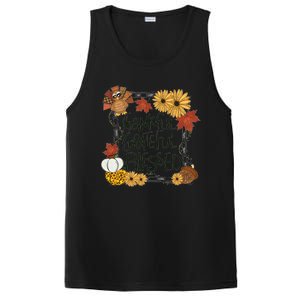 Thankful Grateful Blessed Turkey Thanksgiving Family PosiCharge Competitor Tank