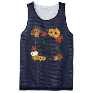 Thankful Grateful Blessed Turkey Thanksgiving Family Mesh Reversible Basketball Jersey Tank