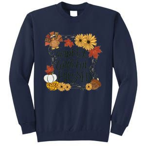 Thankful Grateful Blessed Turkey Thanksgiving Family Tall Sweatshirt