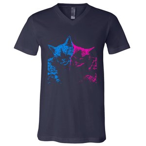 Tv Girl Band French Exit Album Funny Cat Lovers V-Neck T-Shirt