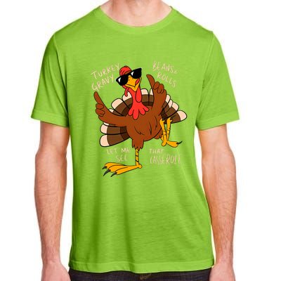 Turkey Gravy Beans And Rolls Casserole Funny Thanksgiving Adult ChromaSoft Performance T-Shirt