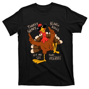 Turkey Gravy Beans And Rolls Casserole Funny Thanksgiving T-Shirt